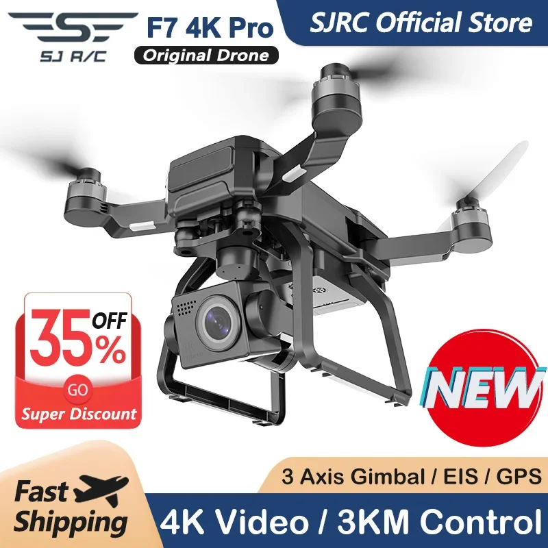 SJRC F7 4K PRO Camera Drone GP - Drone Gimbal 3 Axis review and price